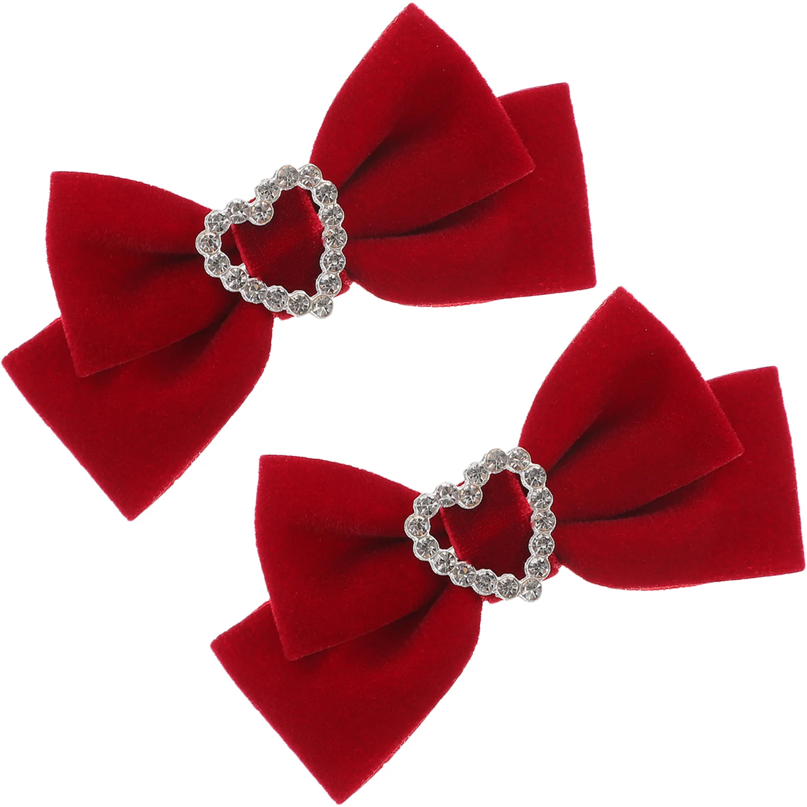 

Girls Alligator Clips Bow Hairpin Barrettes for Fine Heart-shaped Red Metal Baby