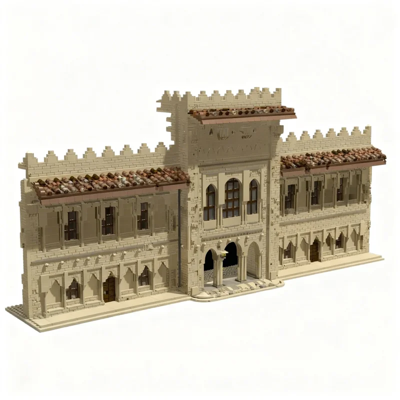 7003pcs MOC Universal Building Set Classic Basic Battle Mogadishu - Olympic Hotel Model Building Blocks DIY 3D Idea Art Craft