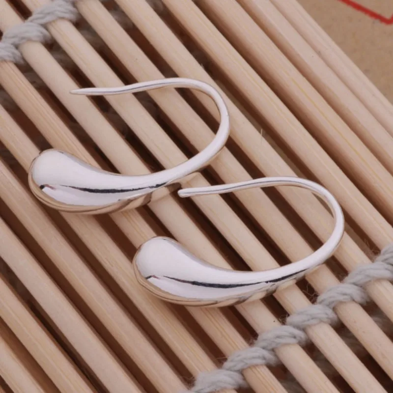 925 Sterling Silver Water droplet Earrings Classics for Women Wedding Jewelry Engagement Fashion High Quality Party Gift