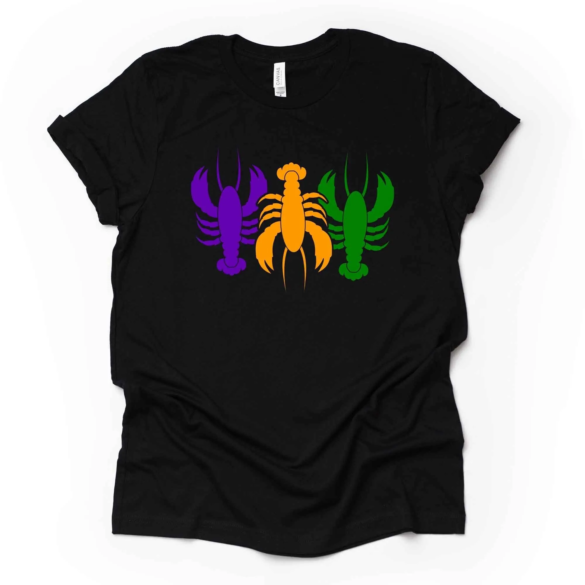 Mardi Gras T Shirt Super Cute Craw Fish Design Premium Unisex 3 Color Choices 3X 4X Plus Size