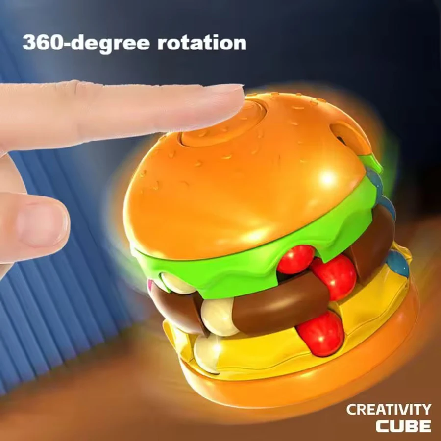 Rotating Magic Bean Cube, Fidget Spinner Puzzle Toy, Fun Brain Game for All Ages