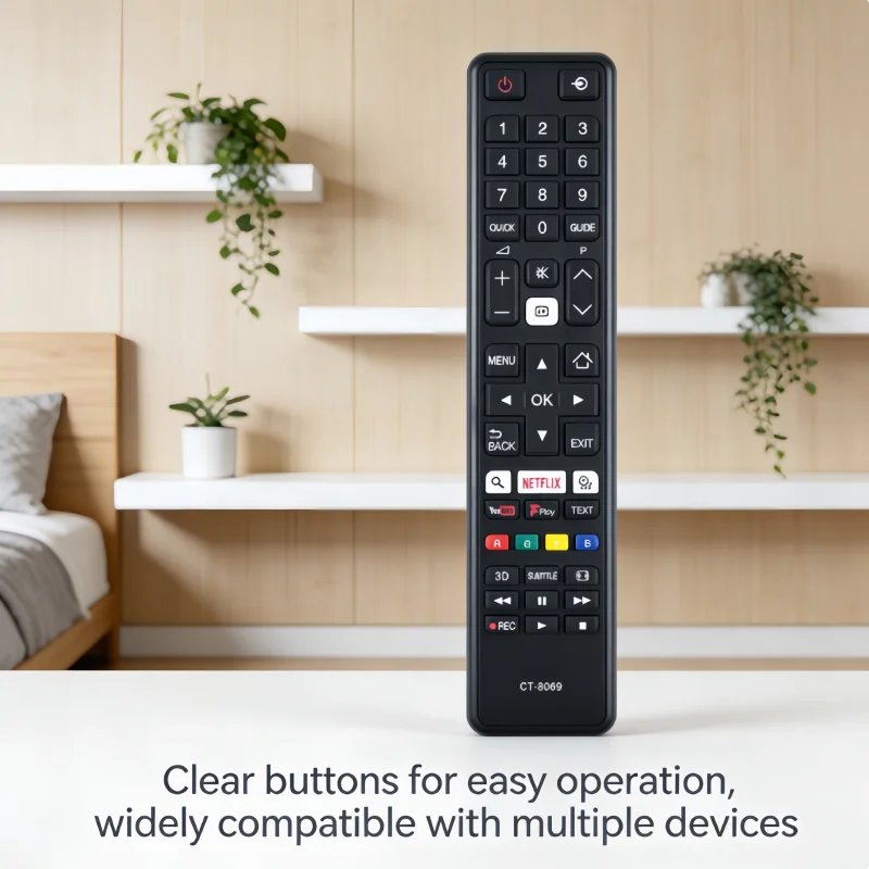 No Setup Required CT-8069 Remote Control, Replacement for Toshiba 43L3653DB 43U6763DB 49U6663DB, Plug & Play