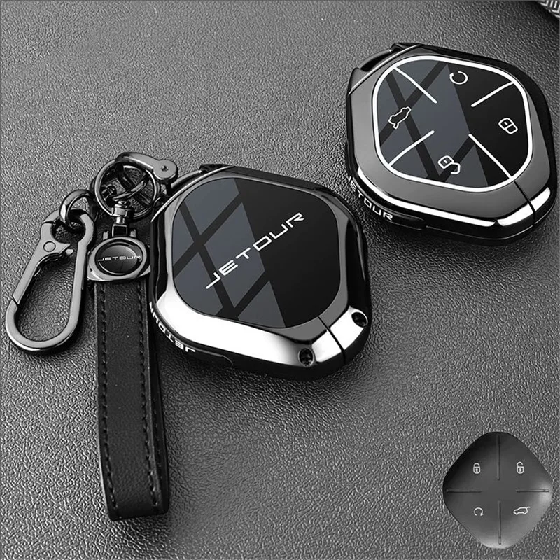 Car Accessories Zinc Alloy TPU Key Case Cover Holder For Chery Jetour Travel Turn Fur DASHING X-1 Pluskey X70 X90 X95 Smart Key