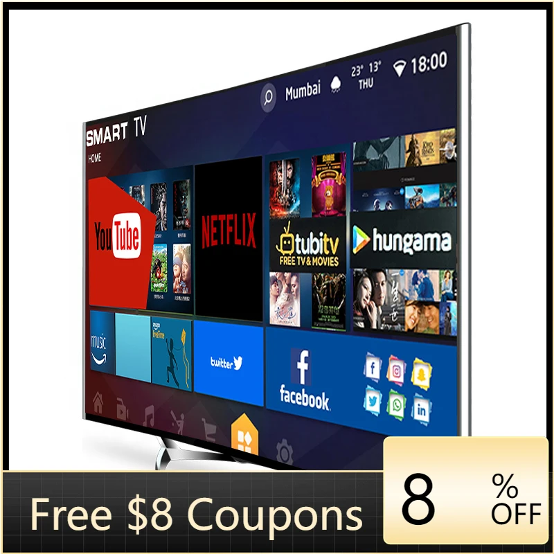 

XMSJ Smart TV 55-дюймовый телевизор 4k 65-дюймовый светодиодный телевизор с Android WiFi 60-дюймовый смарт-телевизор