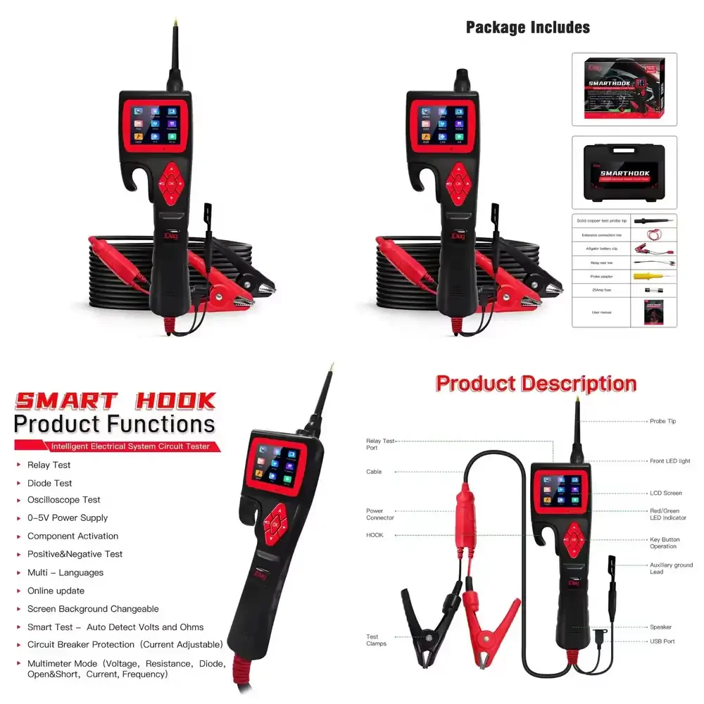 

Electrical Circuit System Tester for P200 for NO 062 5 Multifunction Diagnostic Tool Continuity Voltage Resistance Test