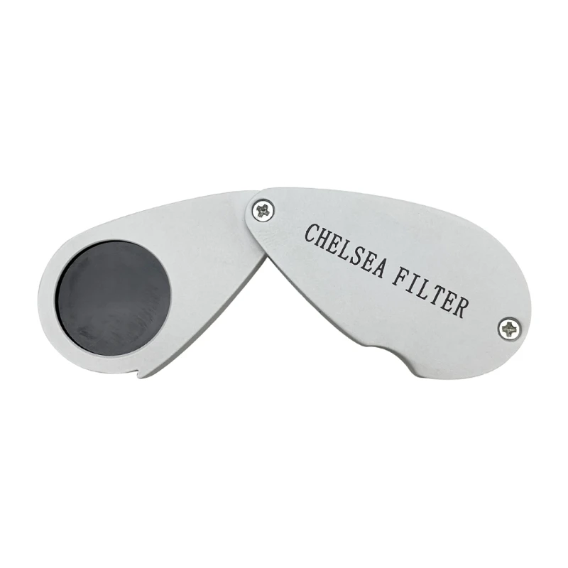 Y1UB 35X Jeweler Double Lens Loupes Magnifier with Metal Construction and Optical Glass,Chelseas Jadelite Filter