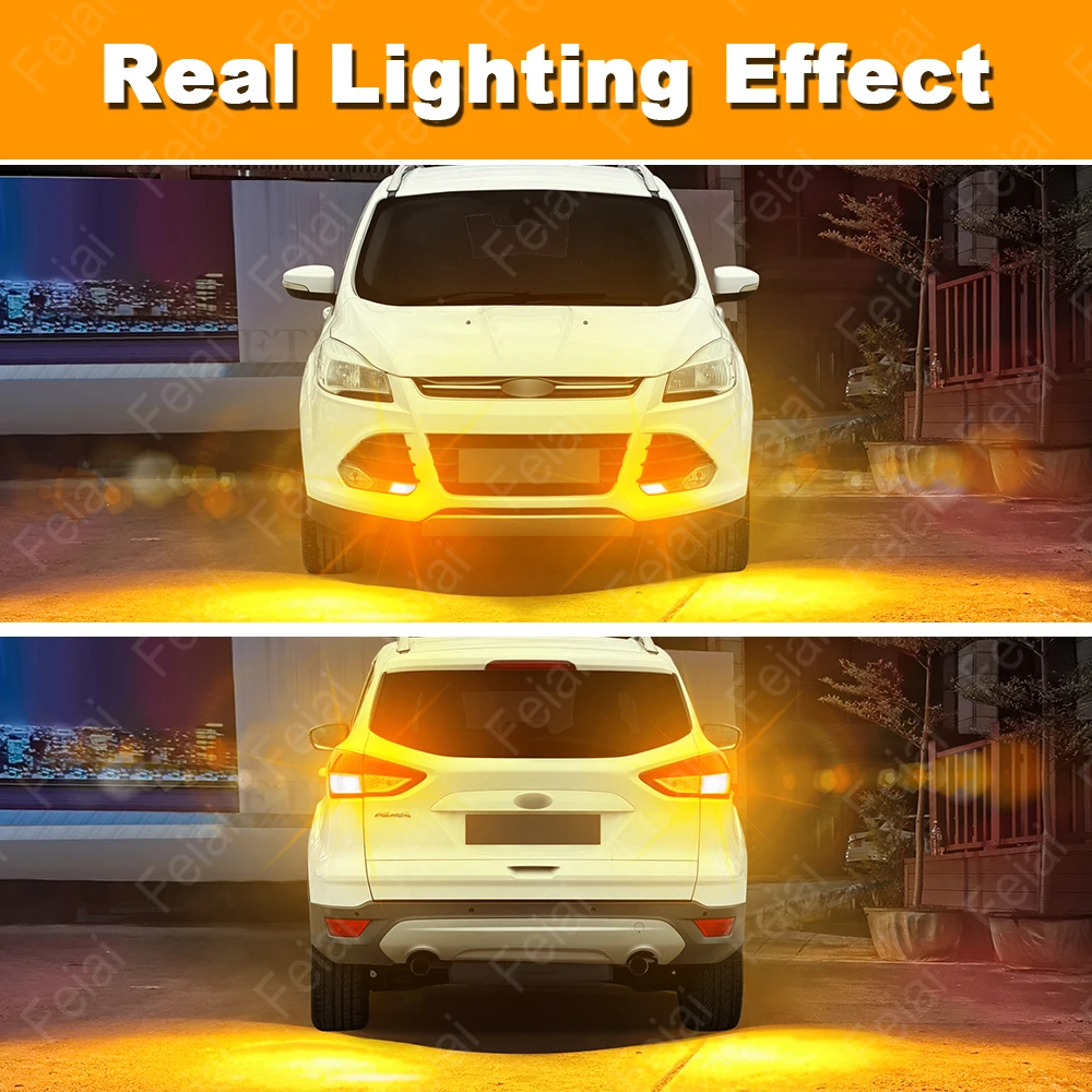 Car Turn Signal LED Light For Ford Kuga MK2 Accessories, LED Indicator Bulb Amber Kuga 2 2012 2013 2014 2015 2016 2017 2018 2019 view 6