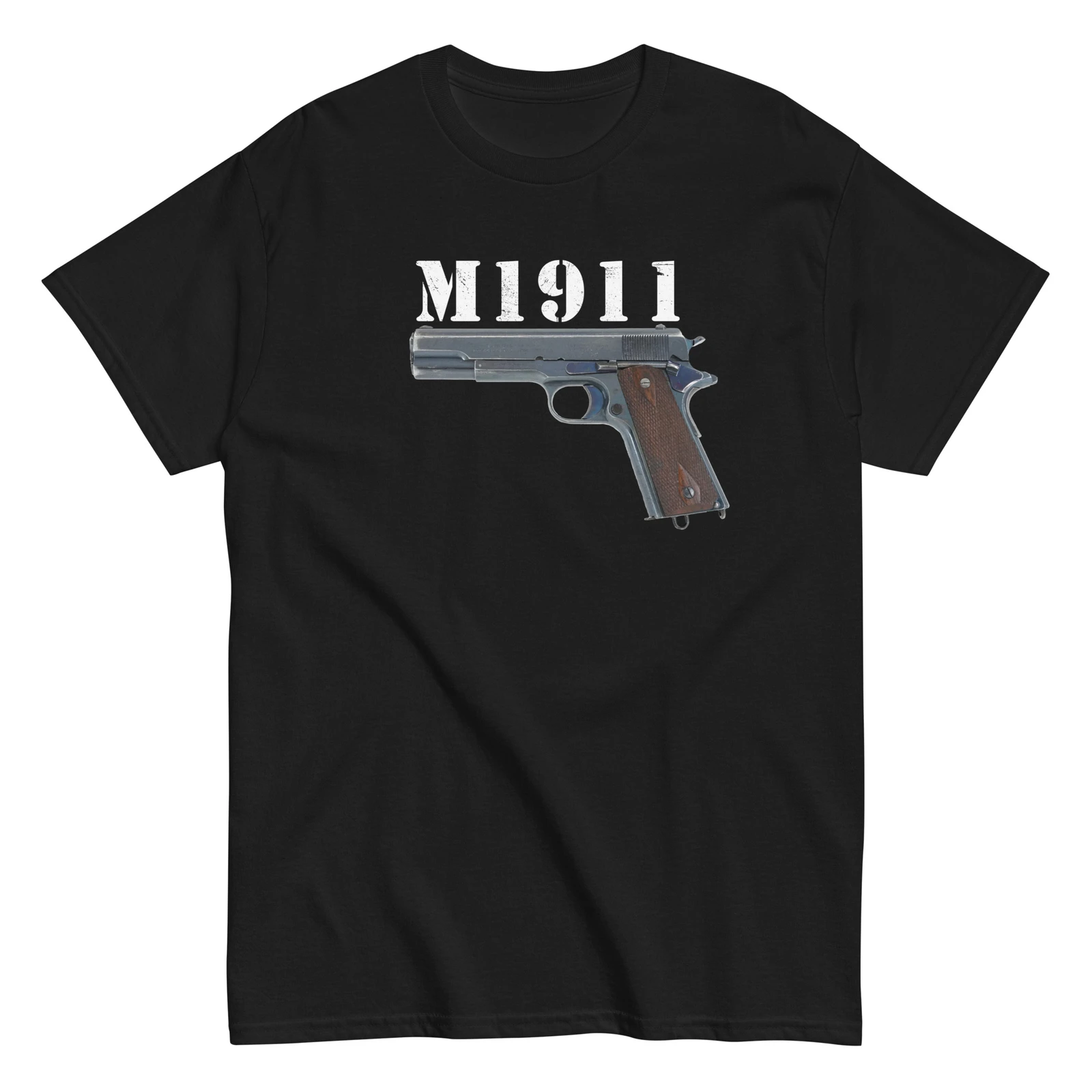 

Army Gun M1911 Pistol T-Shirt 100% Cotton O-Neck Short Sleeve Summer Casual Mens T-shirt Streetwear