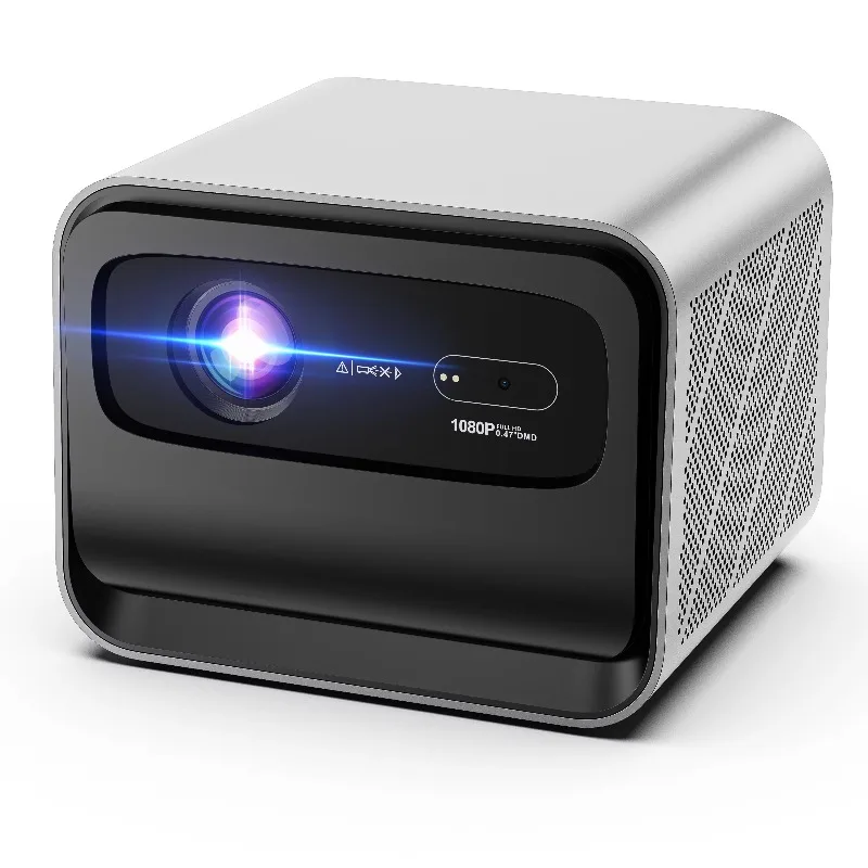 Factory Price 3D DLP Technology 4K Projector Full HD 1080P HIFI Stereo Sound Built-in Speakers LED Lamp-Portable Android 9 2200