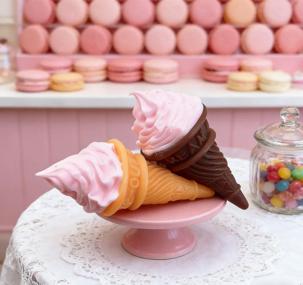 15 szt. Miniaturowe lody do domku dla lalek - model sceny DIY, mikro jedzenie do zabawy, realistyczne, małe akcesoria deserowe do domku dla lalek w skali 1:12