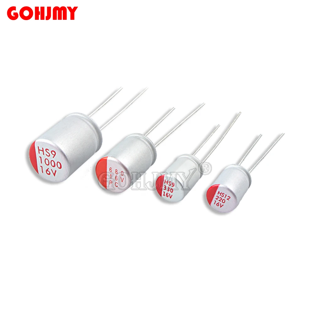 10PCS Solid Electrolytic Capacitor DIP Low ESR 6.3V 10V 16V 25V 35V 50V 10UF 47UF 100UF 220UF 470UF 680UF 820UF 1000UF 1500UF