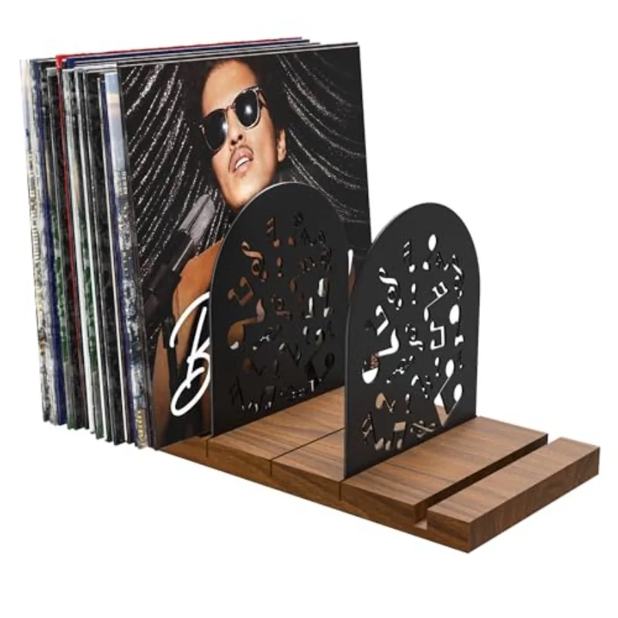 

Подставка для виниловых пластинок из массива сосны на 70-100 LP, прочный органайзер-витрина для хранения винилов