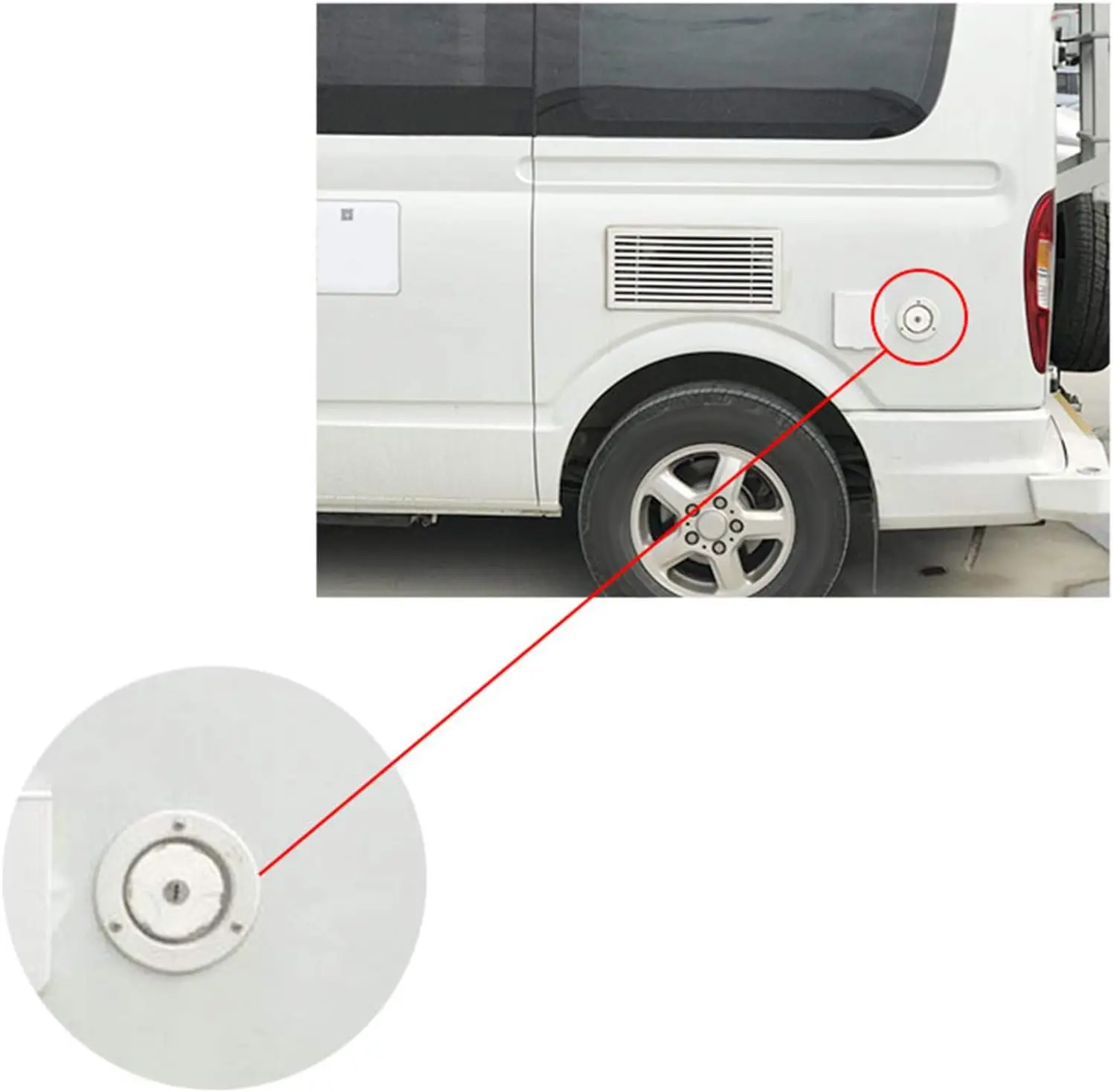 1set Tutup Pengunci Tangki Air RV Dengan 2 Kunci Untuk Rumah Tangki Air Segar Fiamma Motorhome Caravan Camper Van Aksesoris RV