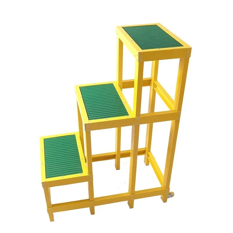FRP insulated bench insulated bench electrician bench insulated high and low stool movable ladder stool with wheels electrician