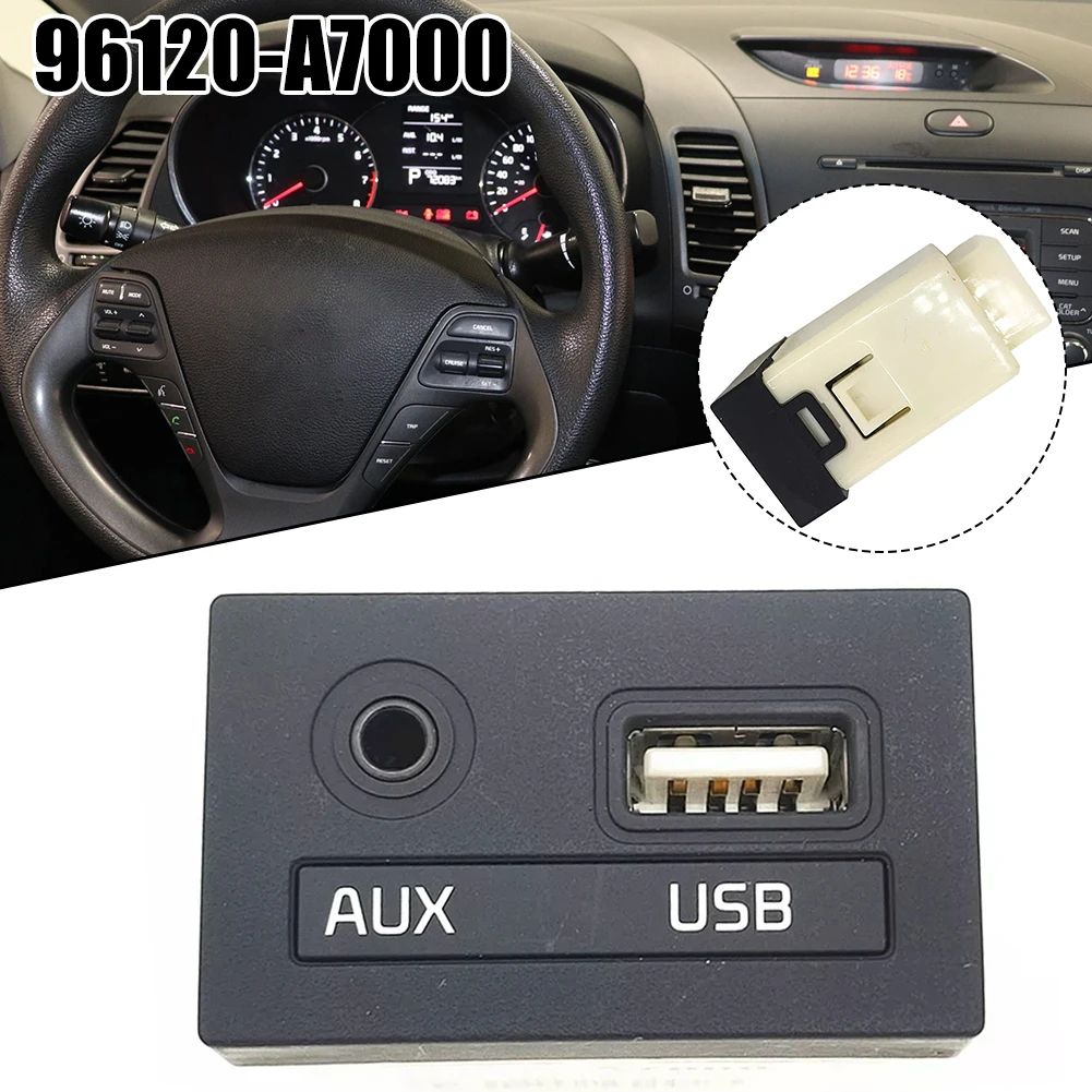 1PCS AUX USB 2.0 Socket Assy For Kia- K3 Forte Cerato- 2014-2015 96120-A7000 Quick Installation Car Accessories