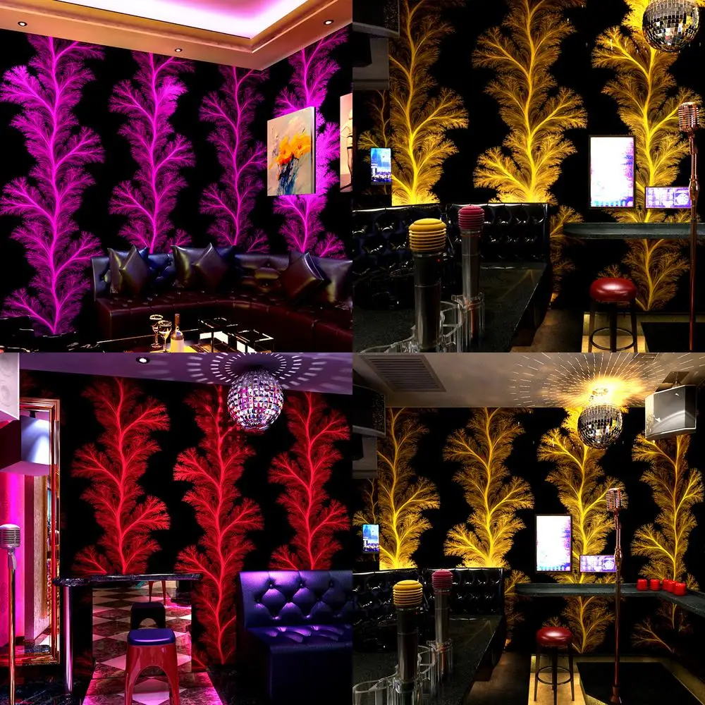 

Золотые 3D голографические обои для коридора для караоке-комнаты, тематический стенд, настенный декор, фон для бара, настенное покрытие