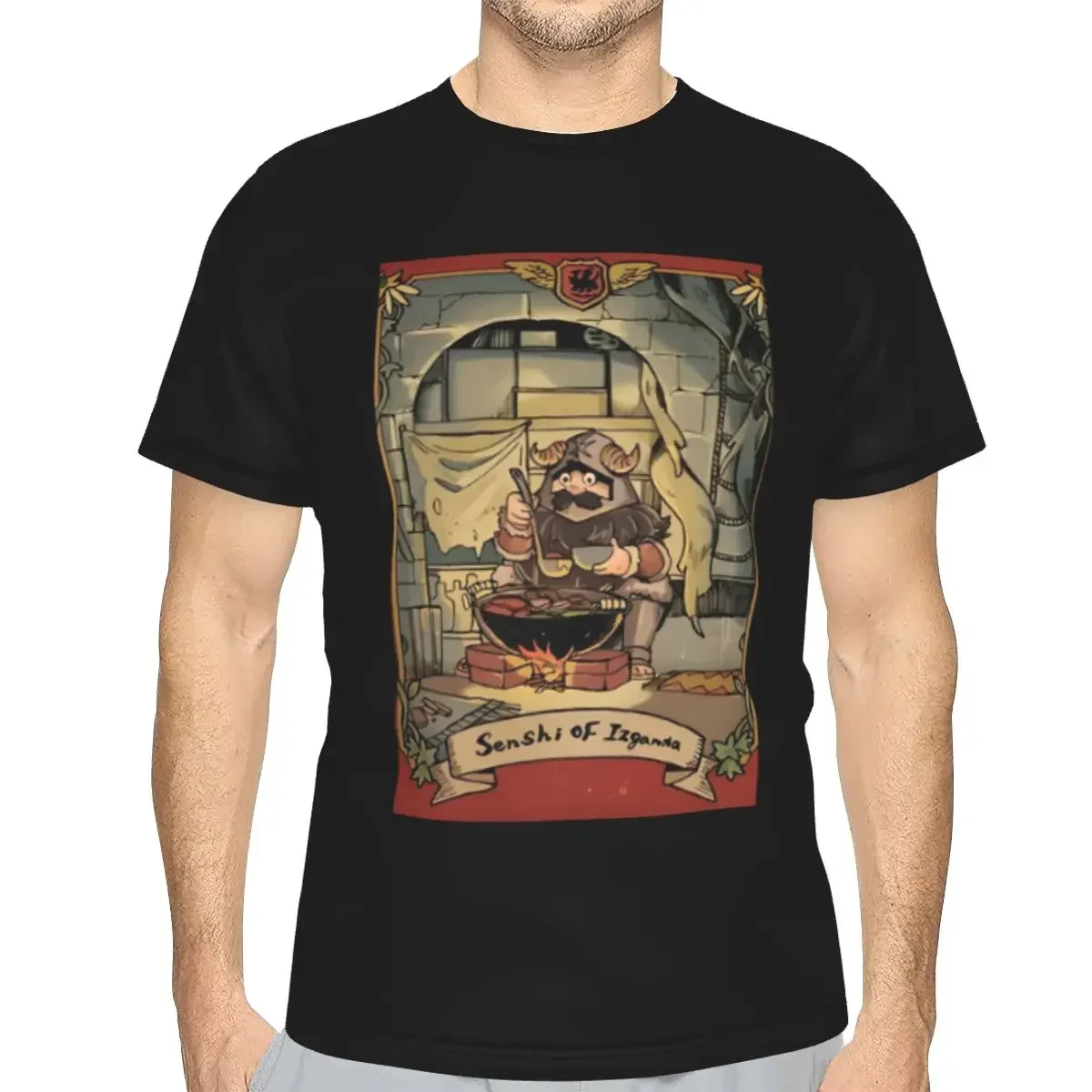 polyester Dungeon Meshi Delicious In Dungeon - Senshi Cooking T-Shirt Men's Funny T Shirt Men O-Neck Summer Shirts Tops