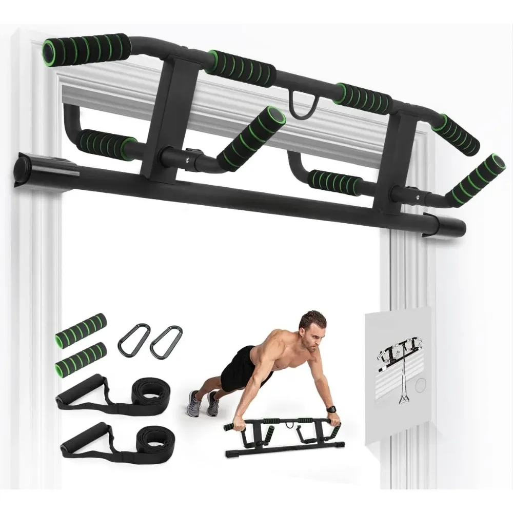 2024 Upgrade Multi-Grip Pull Up Bar with Smart Larger Hooks Technology Patent Designed Shipped Warranty Push-Ups Stands