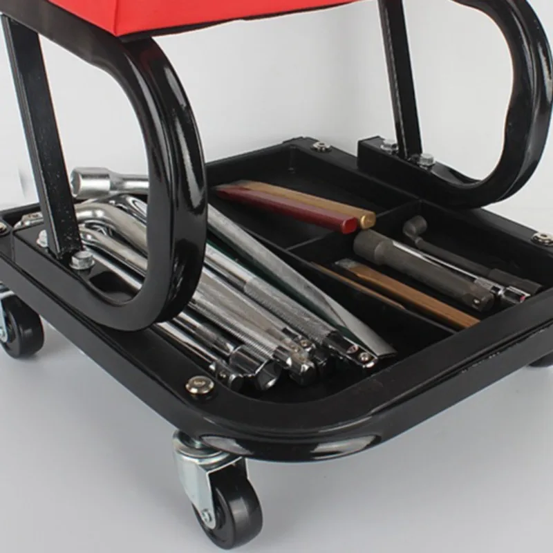Adjustable Movable Rolling Mechanic Stool Professional Multifunctional Car Repair Stool Garage Equipment Auto Repair Tools