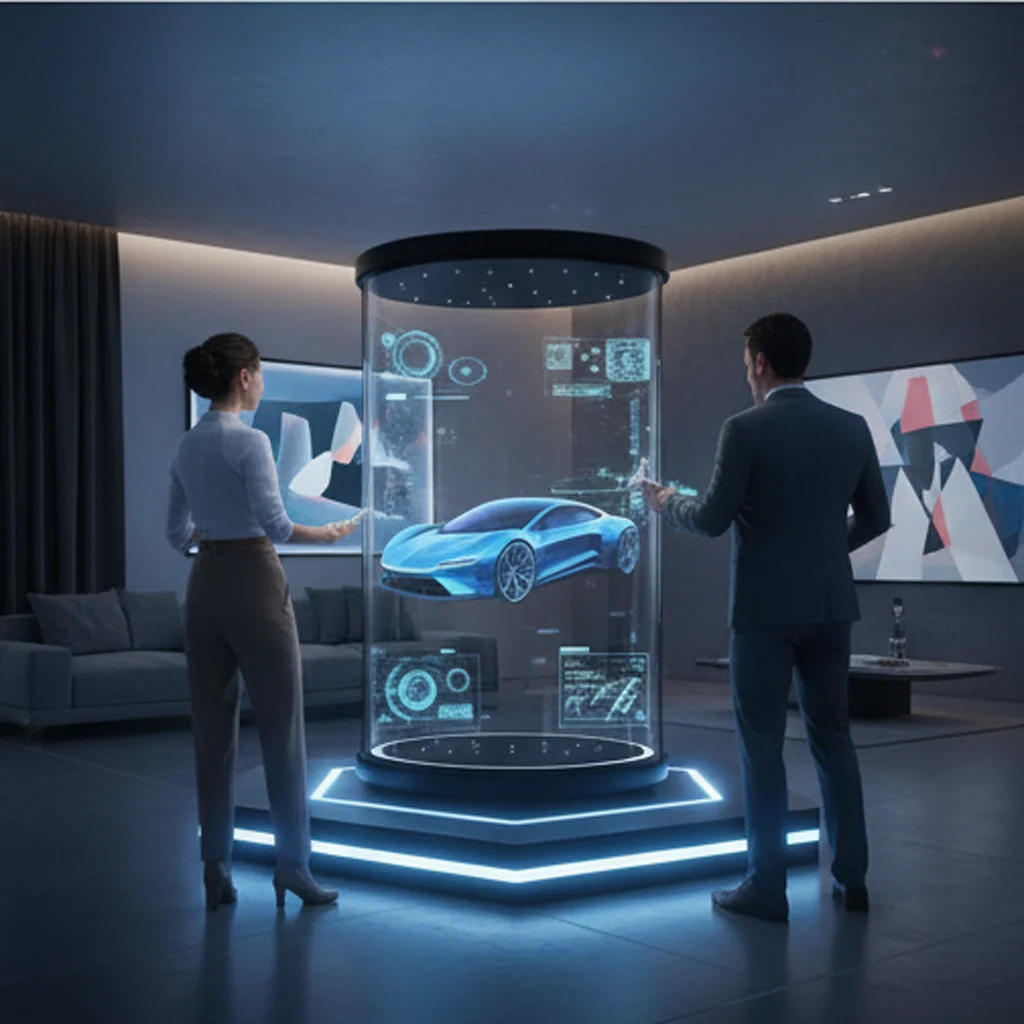 Stunning Promotional Tube for 75-Inch 3D Holographic Display