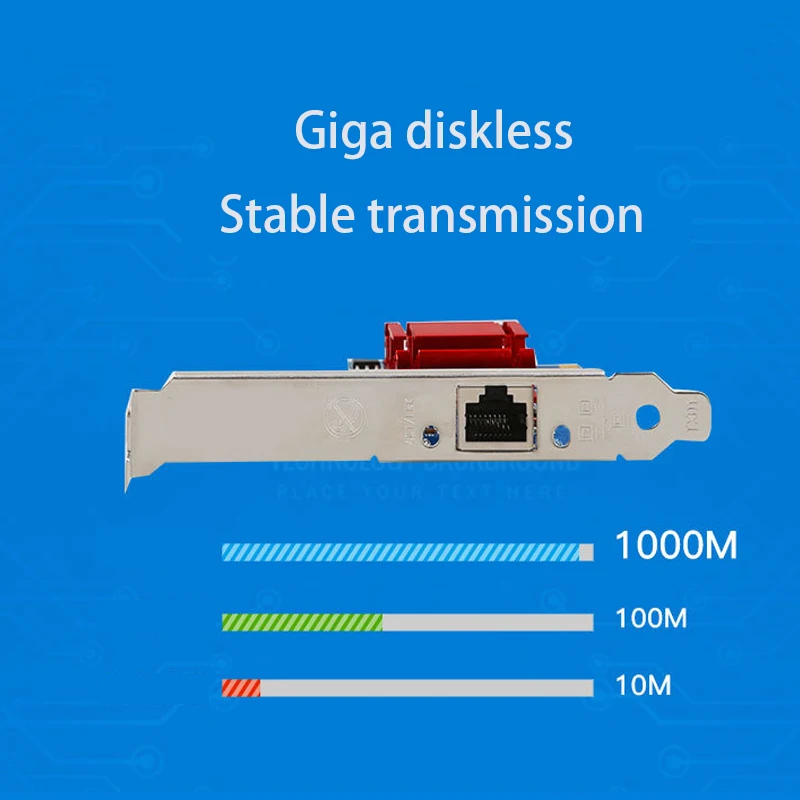 Placa de rede gigabit pci-e Pci Express, para desktop, gigabit, 10/100/1000mbps, rj-45, sem adaptador sem diskless