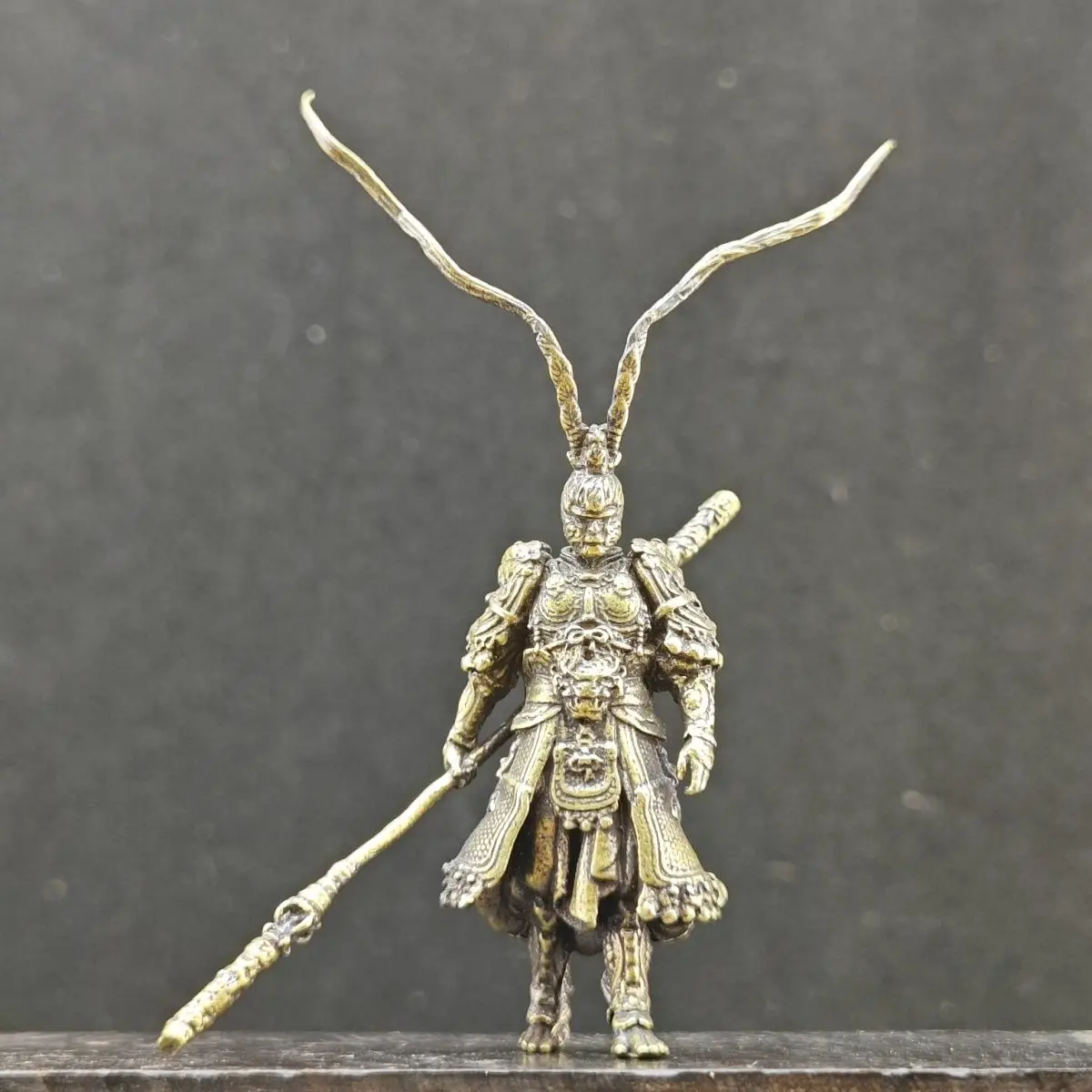 

Brass Miniature Wukong Figurine Statue Model Decorative Ornament Collectible Home Decoration Display​