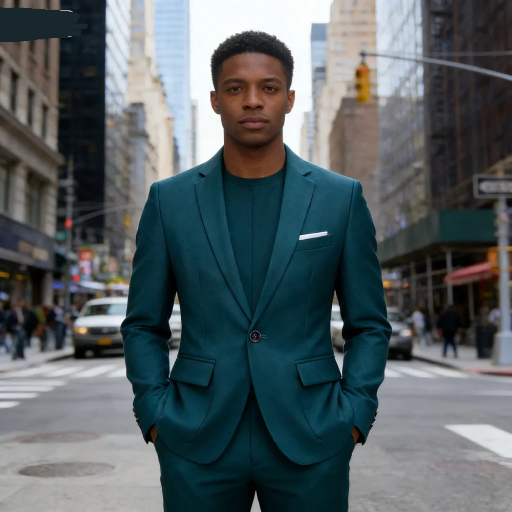 

Мужской однотонный деловой пиджак с лацканами, повседневный пиджак, деловой модный свадебный пиджак, мужской Traje De Hombre