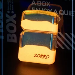 Zorro-Windproof Kerosene Lighter Luminous Quicksand Cool Personality, Creative, Smoking Accessories, Boyfriend Gift, Wholesale