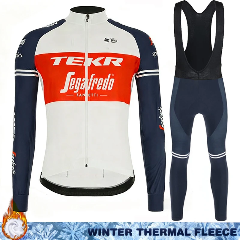TEKR الرجال بدلة ركوب الدراجات الصوف جيرسي الملابس 2026 الشتاء السراويل الحرارية رجالي الزي الطريق الدراجات جاكيتات Termal مريلة دراجة هوائية جبلية #1