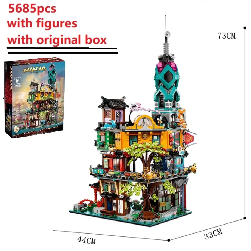 

With Original Box Compatible 71741 70620 City Gardens Building Blocks Bricks Kids Christmas Birthday Gift Toy X19006 06066