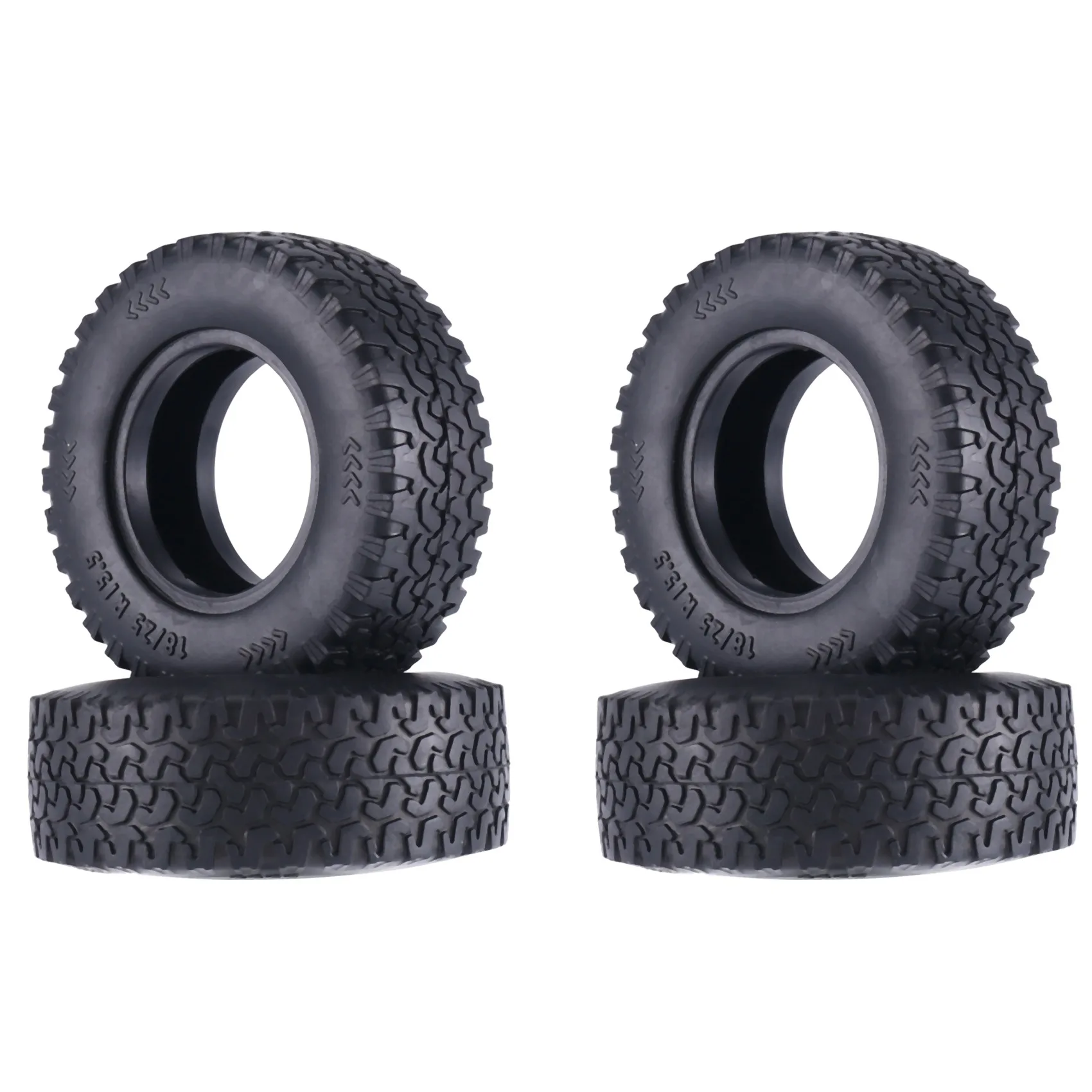 4PCS 75mm 1.55 Inch Rubber Tire Wheel Tyre for Axial UTB18 Yeti Jr RC4WD D90 TF2 Tamiya CC01 LC70 MST 1/10 RC Car