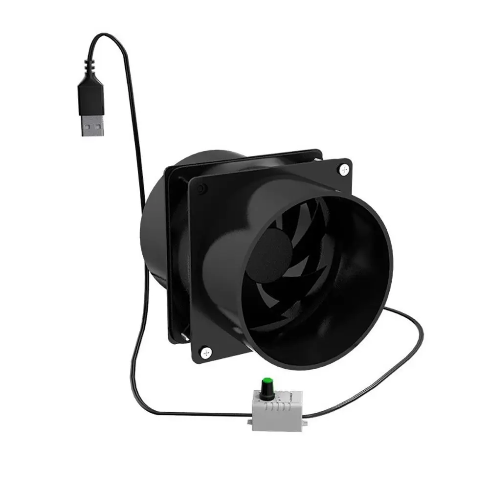 1Pcs Adjustable Speed USB Exhaust Fan Duct Air Ventilation Simple Mini Air Blower with Pipe Fume Absorber
