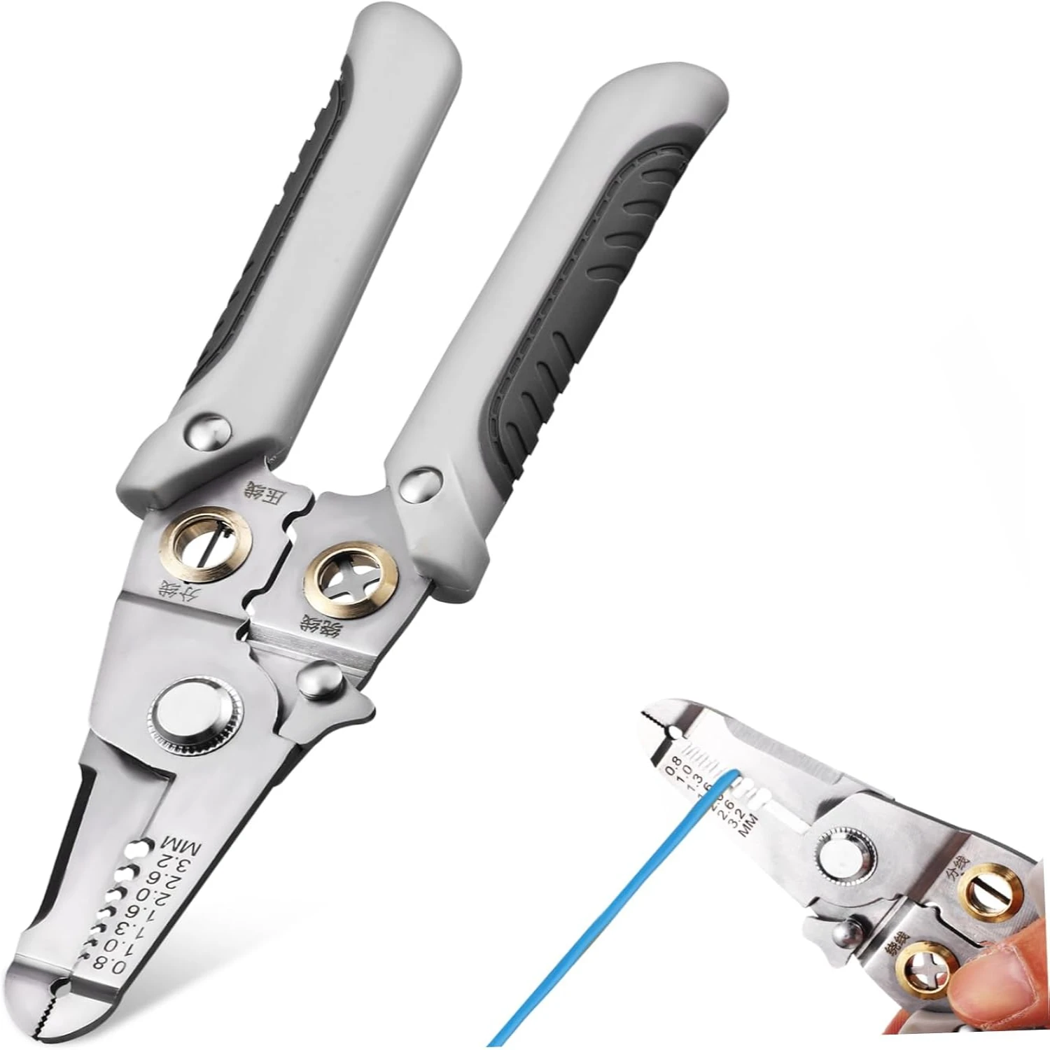 

Reliable High-Quality Chrome Vanadium Steel Wire Strippers and Crimping Pliers for Electrical and Fiber Optic Wires - Efficient