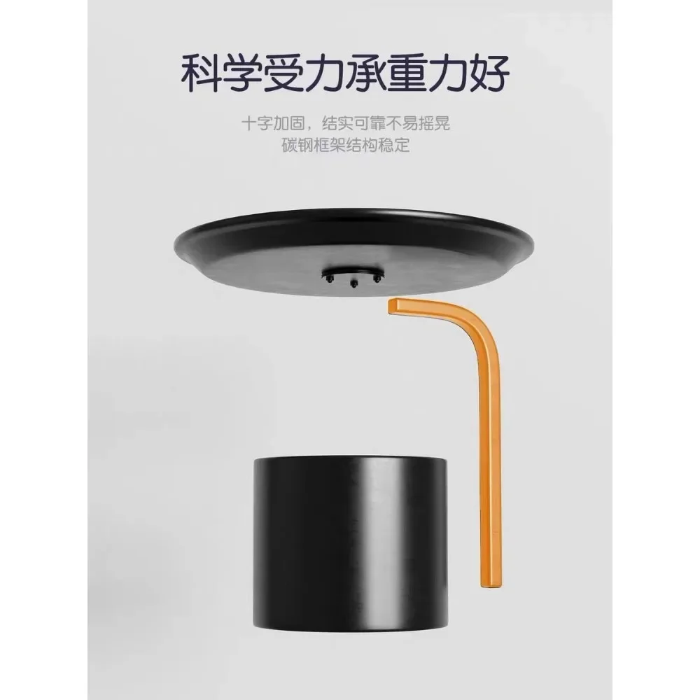 Table Ronde Créative en Fer de Luxe, Meuble de Rangement, Lumière, pour Salon, Canapé, Chambre à Coucher, Angle