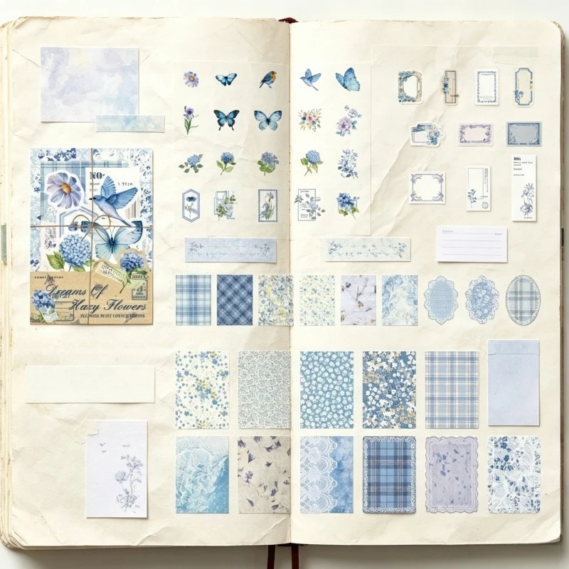 

1 Set Vintage Diary DIY Literary Decoration Background Paper Handmade Decoration Craft Materials