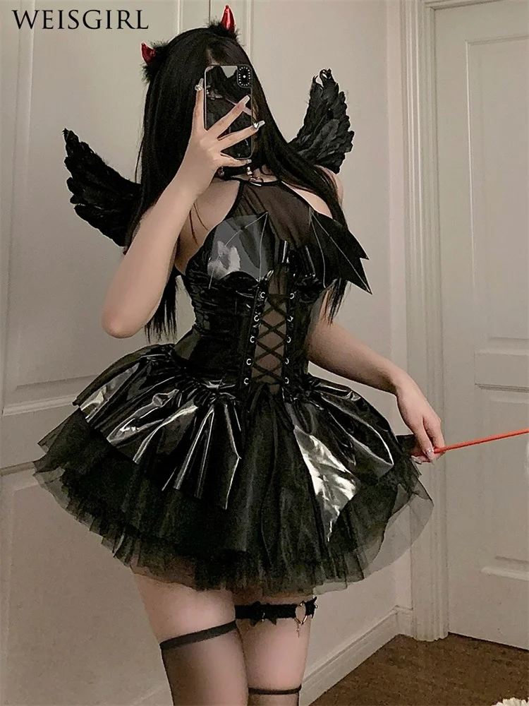 Robe Lolita Sexy Maid Outfit pour femme, costume de cosplay de Noël, servante française, uniforme de nuisette Lolita, olympiques de cosplay trempés