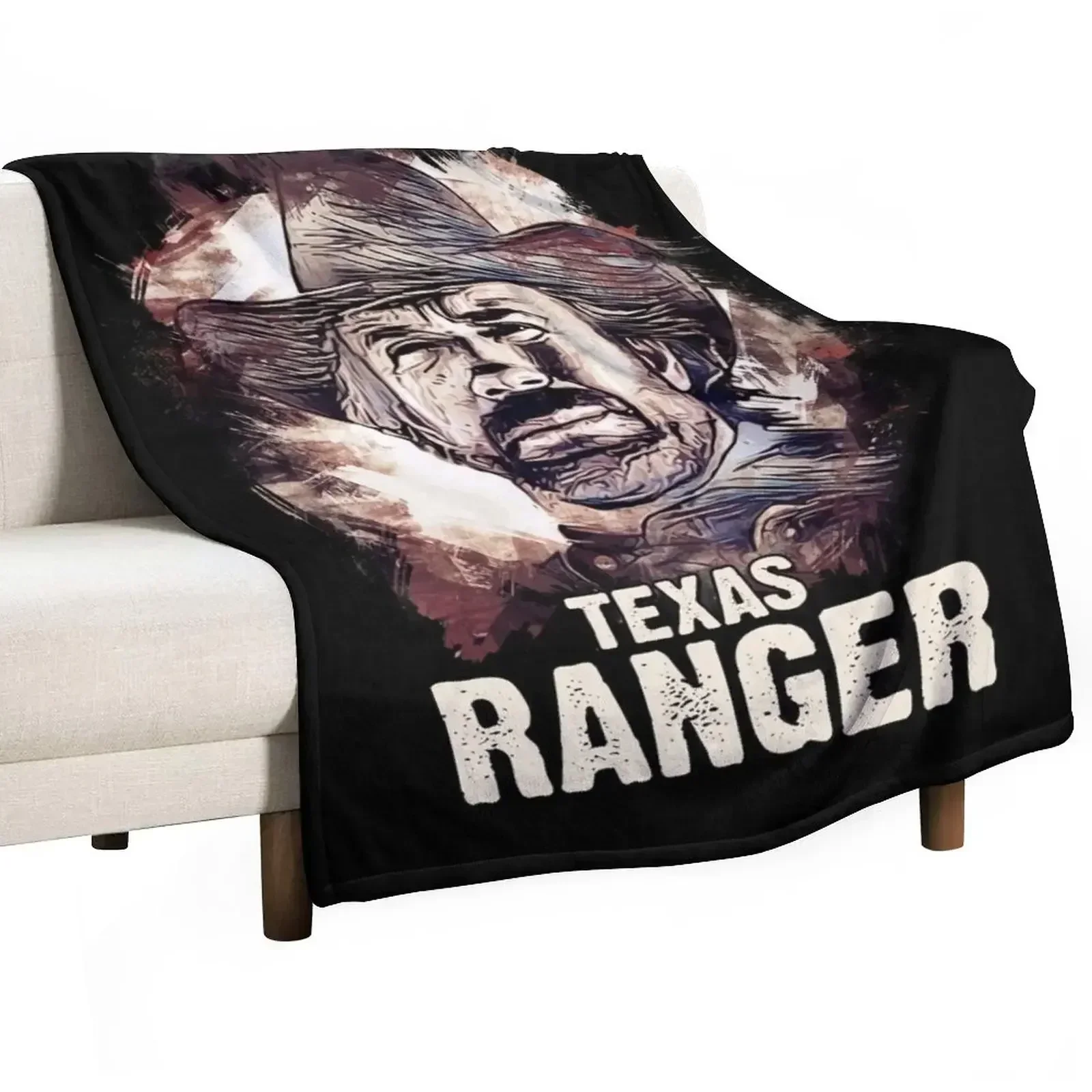 CHUCK - The Legendary Texas Ranger Throw Blanket Personalized Gift Tourist heavy to sleep Furrys Blankets