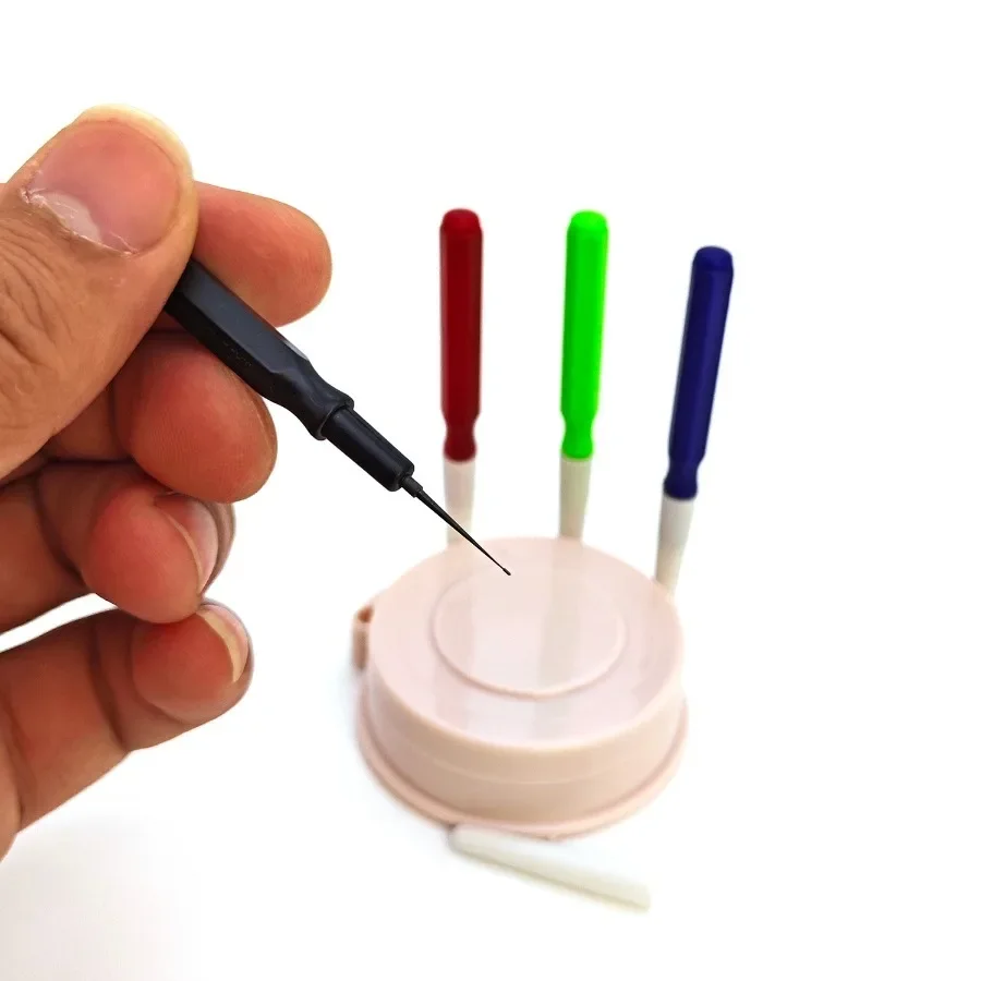 4Pcs Oil Pin Pen Dip + 1Pc Oiler Dish Tool Set Watch Cleaning Tool Hold Watch Oil Watch Repairing Accessory Tool for Watchmakers