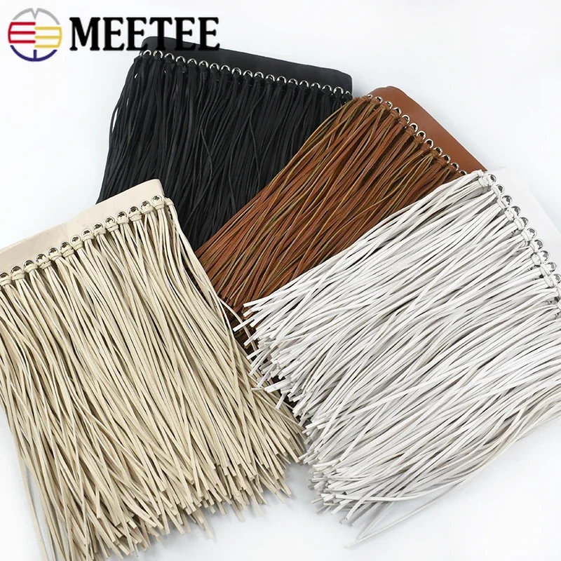 

1M 30cm Leather Tassel Lace Faux PU Fringe Trims Ribbon DIY Dance Dress Costume Decorative Tassels Handba Sewing Macrame Fitting