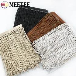 1M 30cm Skórzany frędzel Koronka Faux PU Fringe Wykończenia Wstążka DIY Kostium taneczny Dekoracyjne frędzle Handba Szycie Makrama Dopasowanie