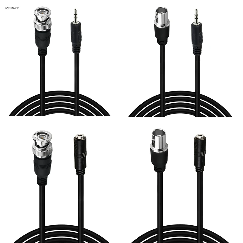 BNC to 3.5mm Adapter Cable RG59 Coaxial Male / Female For DVR Radio CCTV Surveillance Monitor Audio Signal Antenna Oscilloscope