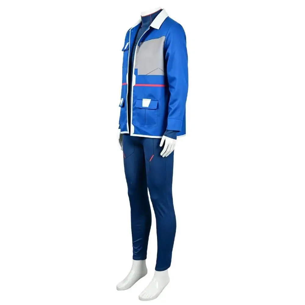 Game Cyberpunk Cosplay Edgerunners 2 Netrunner D Cosplay Costume Blue Cargo Jacket Coat Unisex Comic Halloween Party - view 3