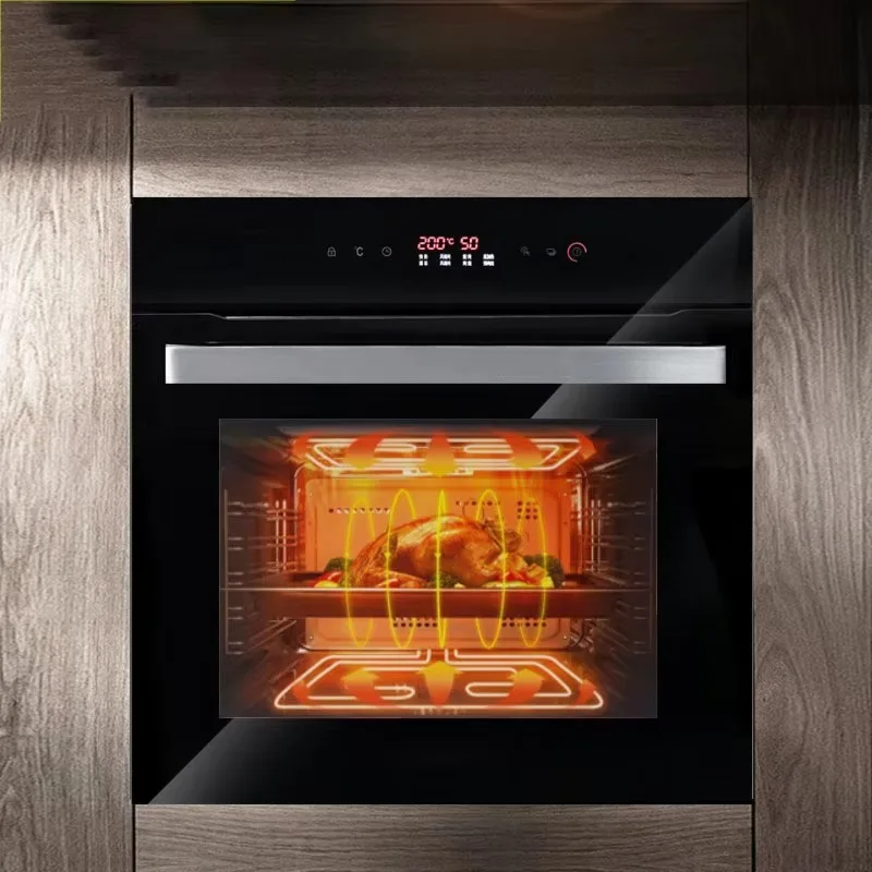 

2026Embedded Electric Oven Household Intelligence Oven Steamer Kitchen Machine Black Enamel Horno Single Smart Oven