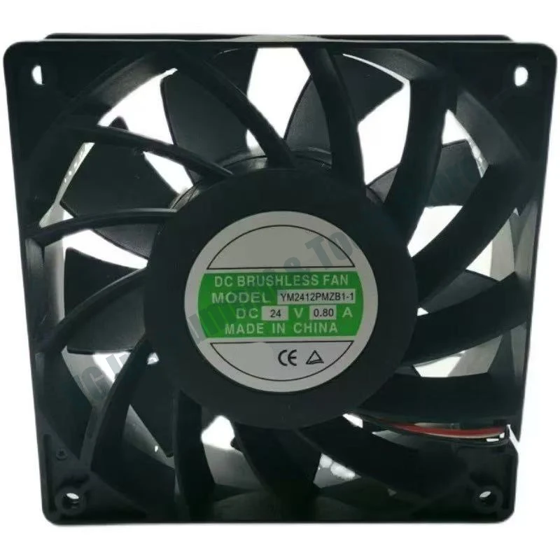 Neu für YM2412PMZB1-1 DC 24V 0,8A 120x120x38mm 3-Draht-Server-Lüfter – Detail 1