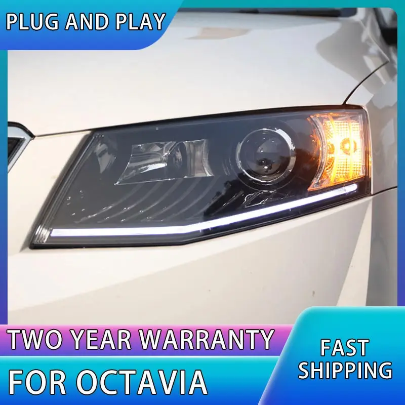 Car Styling Head Lamp for Skoda Octavia Headlights 2015-2018 LED Headlight DRL Hid Bi Xenon Auto Accessories