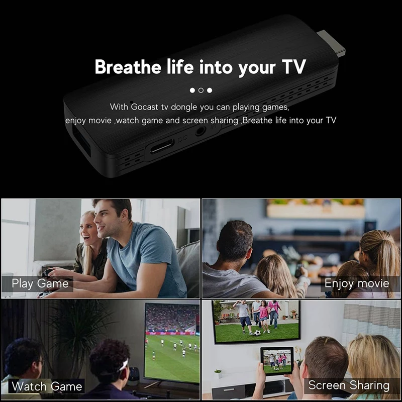 Android Smart TV Box Stick, Set Top OS HDR, 4K, BT5.0, WiFi 6, 2,4, 5,8G, Android 10, Media Player, 4X H313