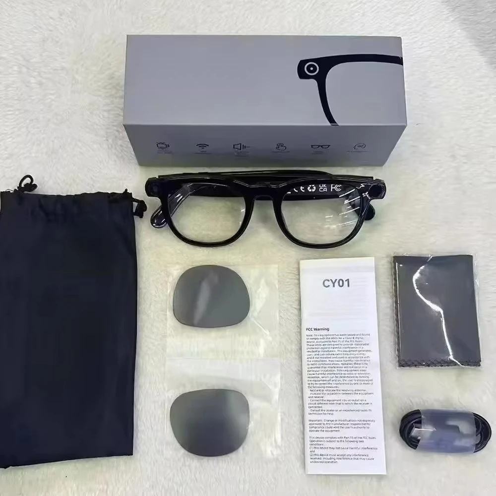 CY01 Smart Sunglasses Photo Video Recording Eye Glasses AI Translator Audio WIFI IP Waterproof Smart Glasses with 1080 HD Camera