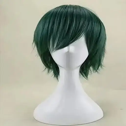 Synthetic Hair Layered Short Straight Mint Green Cosplay Wig