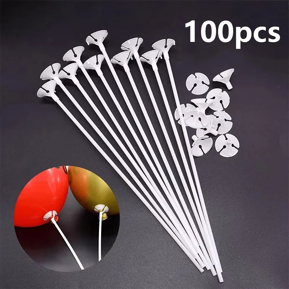 100 Stuks Latex Pole Ballon Accessoires Geschikt Voor Verjaardagsfeestjes, Bruiloften, Ballondecoraties