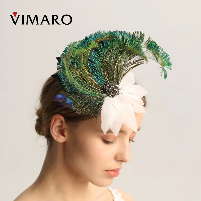 VIMARO – chapeaux paon pour femmes, élégants et fascinants, pour mariage et église